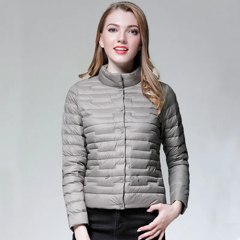 New Designed Winter Women Ultra Light Down Jacket Casual Female Portable Duck Feather Coat Jackets Lightweight Parkas